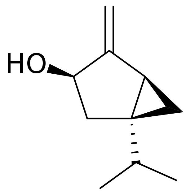 Darstellung des chemischen Elements Sabinol